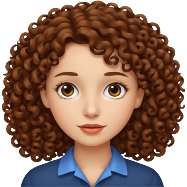 curly hair woman emoji