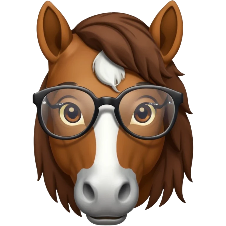 Horse with glasses emoji