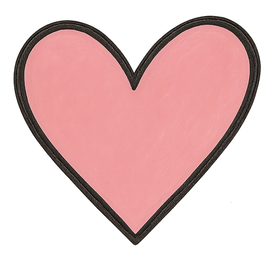 Make the icon pink while keeping the hand drawn black outline style. Use a clean white background. emoji