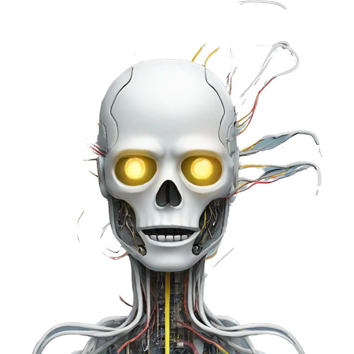 dead cyborg wires and circuits  emoji