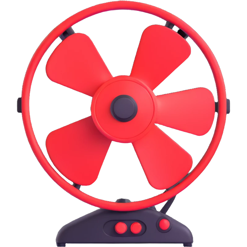 red electric fan emoji