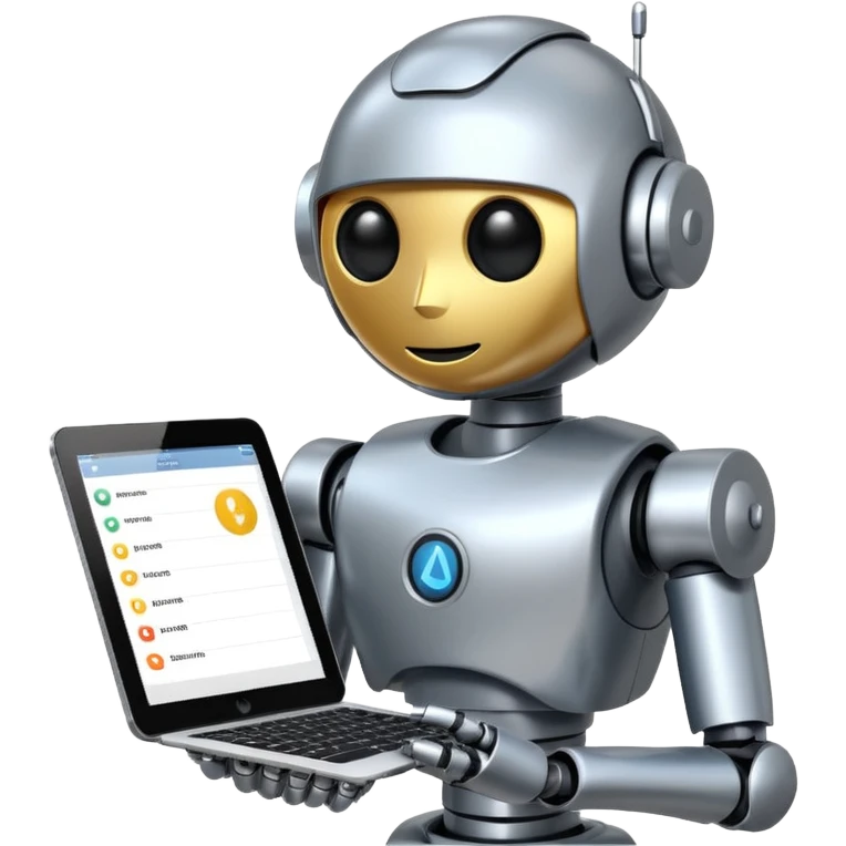 Scheduling automation robot assistant emoji