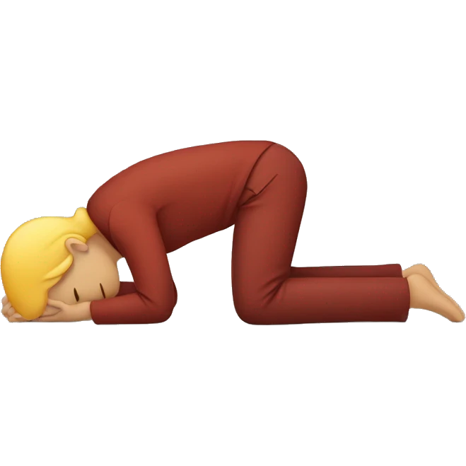 Person lying down face down emoji