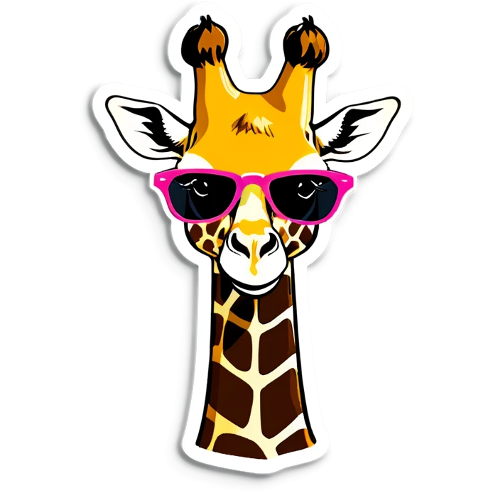 ￼ Giraffe wearing sun glasses ￼ emoji