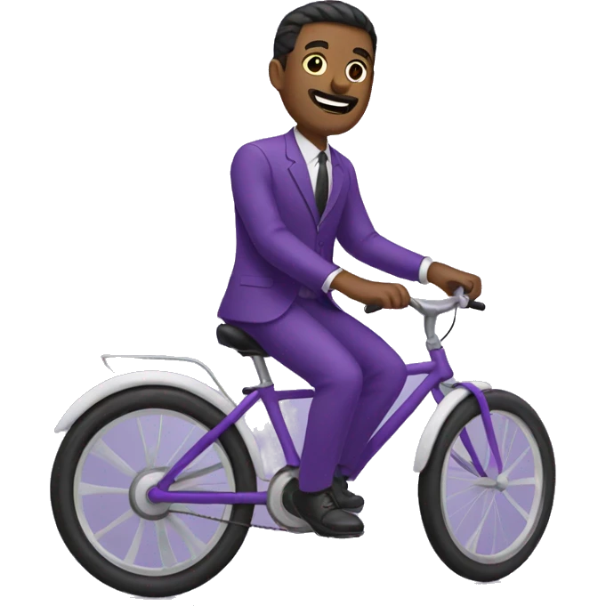 guy on a bike in a purple suit emoji