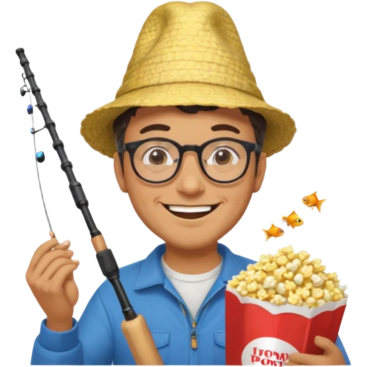 Male accountant loves fishing  movies and comics and is Italian emoji