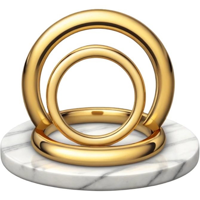Rings on marble plate emoji