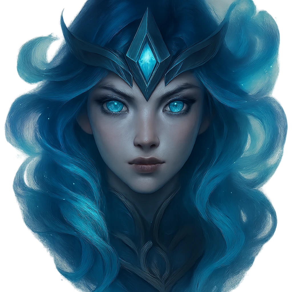 League of Legends character face, mystical aura, intricate features, game art style, portrait emoji