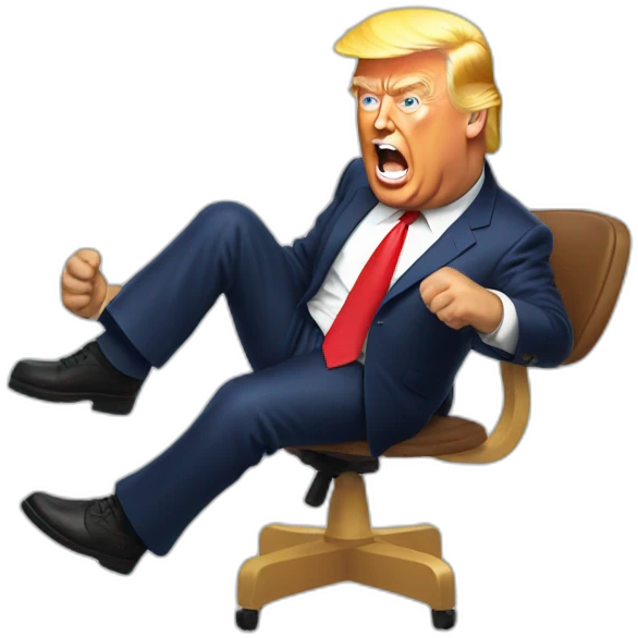 Donald Trump playing twister emoji