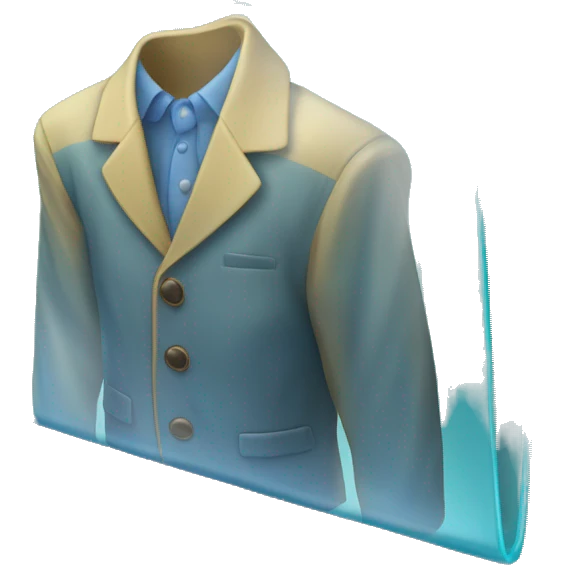 3d glass folder with clothes emoji