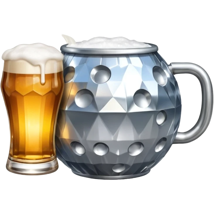 bola de discoteca bebiendo cerveza emoji