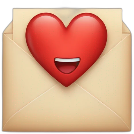 heart with letter a inside emoji