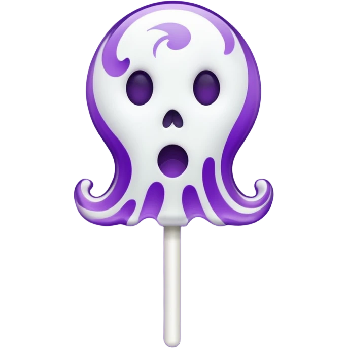 ghost lolipop purple and white emoji