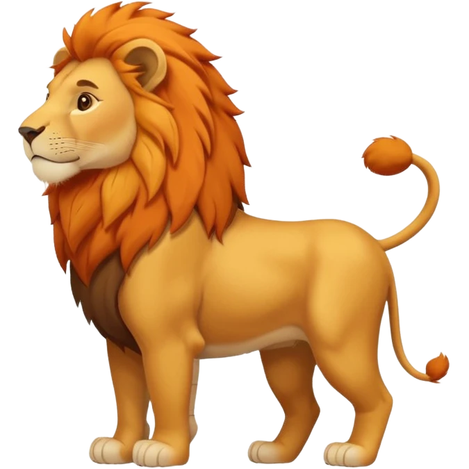 FULL BODY panthera leo male style wild, full flat  cute side profile design in 3d soft l centered composition cartoon style128x128 pixels
1 tail emoji