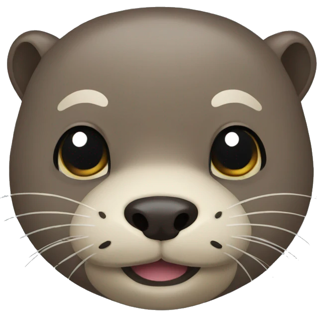 Simple otter face emoji