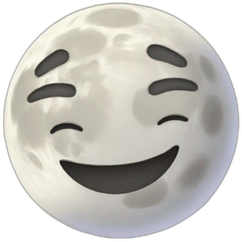 Happy moon emoji