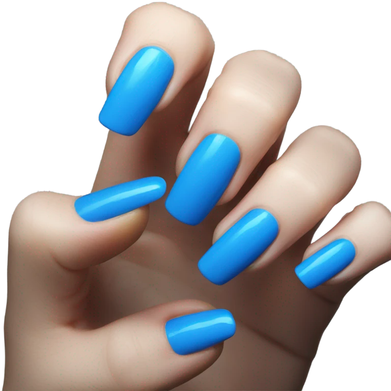 Long blue nails  emoji