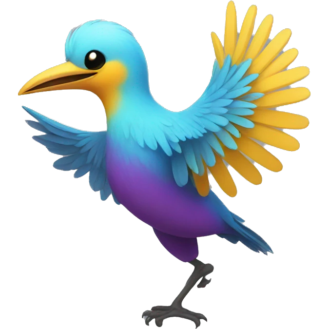 Dancing bird  emoji