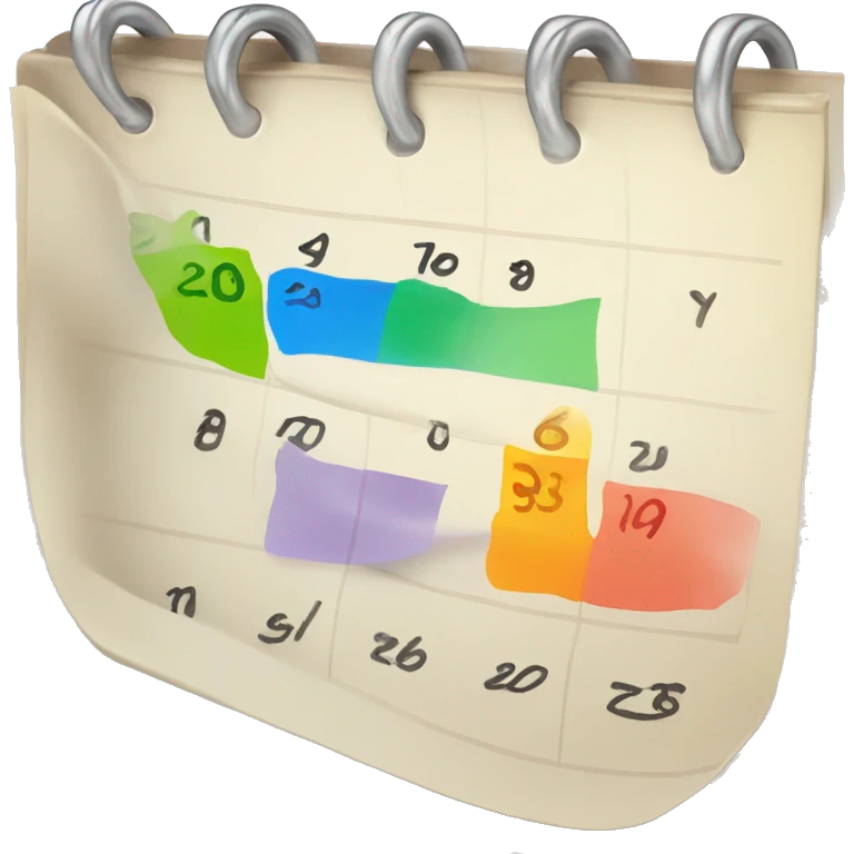 Calendar with vibran colors and not dull emoji