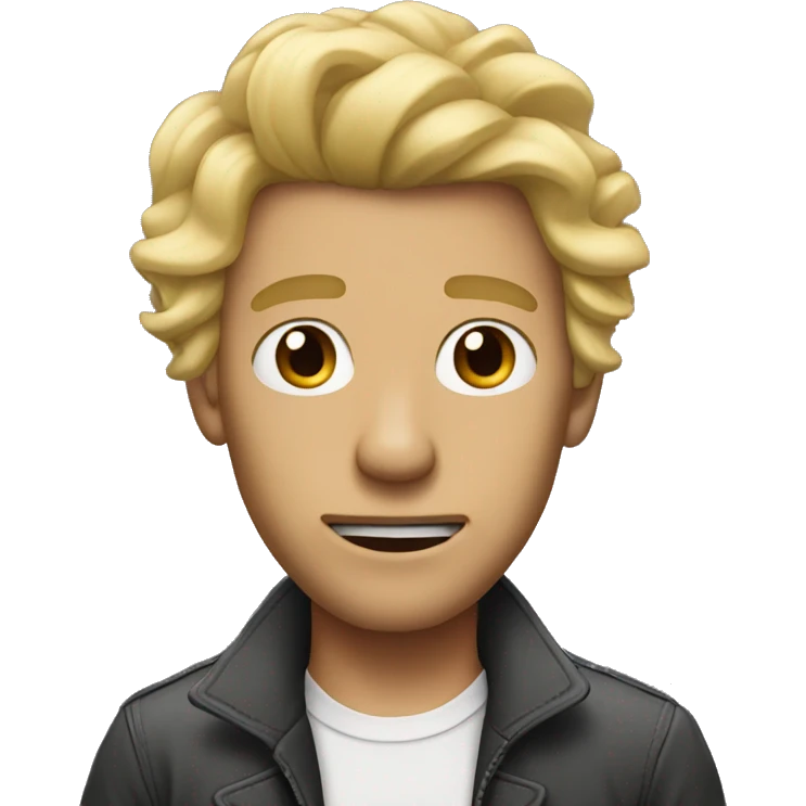 Guy with bad hair blonde emoji