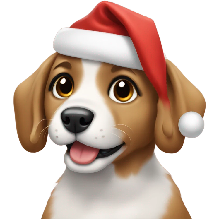 Christmas puppy emoji