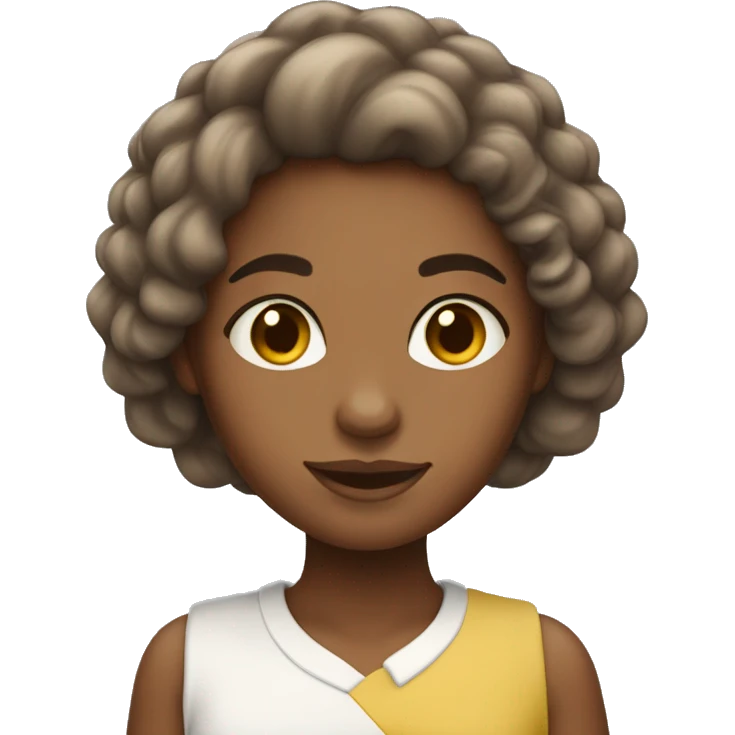 menina  de  cabelo marrom e pele clara  emoji
