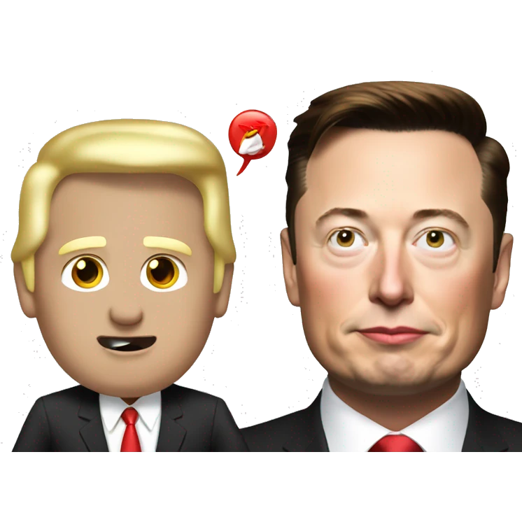 elon musk with trump emoji