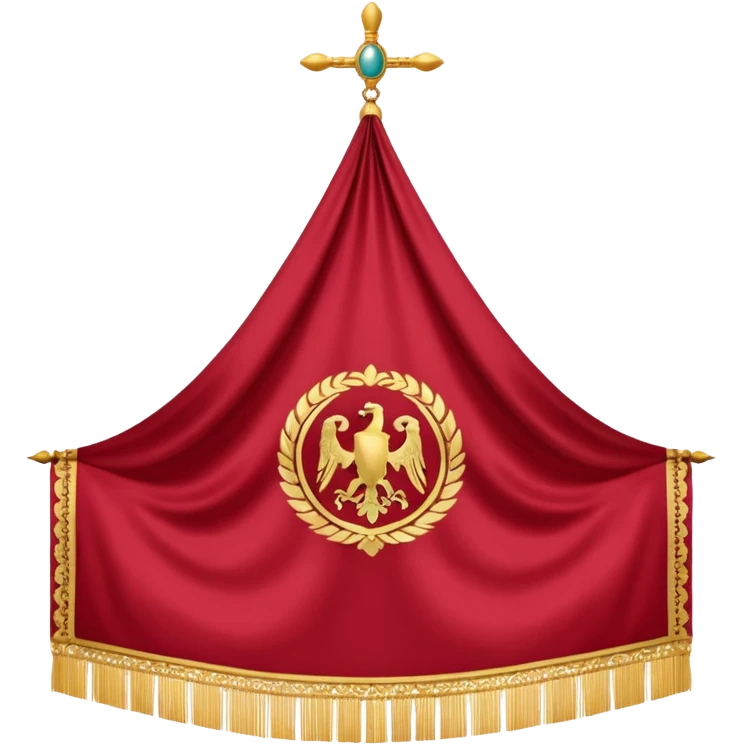 Bandera Aspa de borgoña del imperio e emoji
