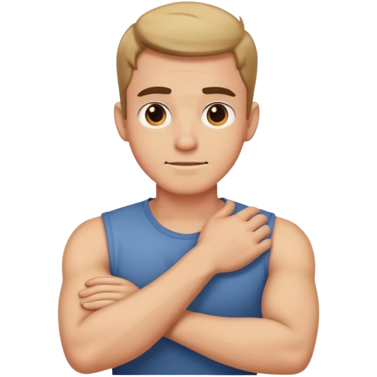 arms crossed holding neck guy  emoji