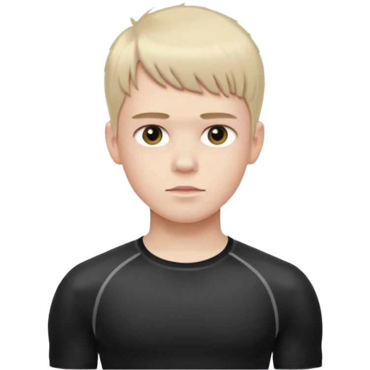 Boy wearing compression shirt (with fringe crop) (pale skintone) emoji