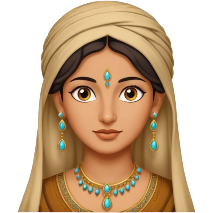 ancient persian woman with earrring emoji
