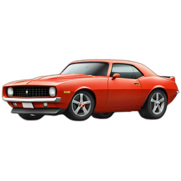 tomato driving a camaro emoji