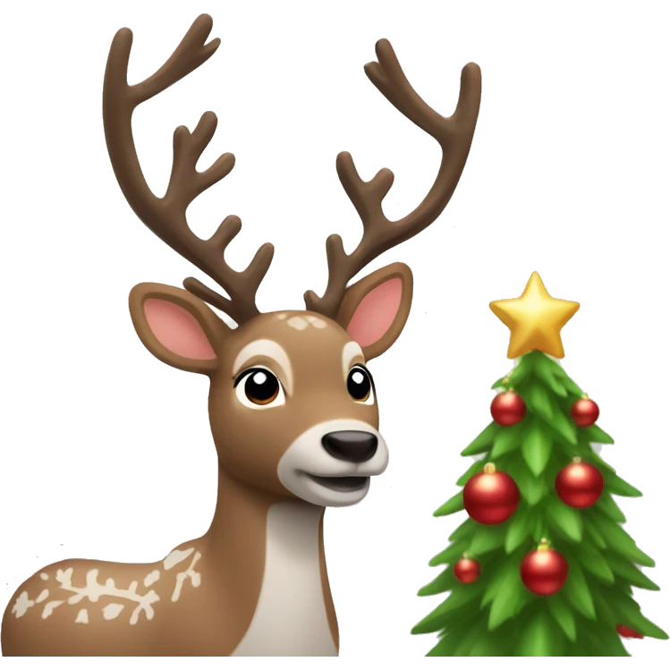 reindeer  christmas ￼ emoji