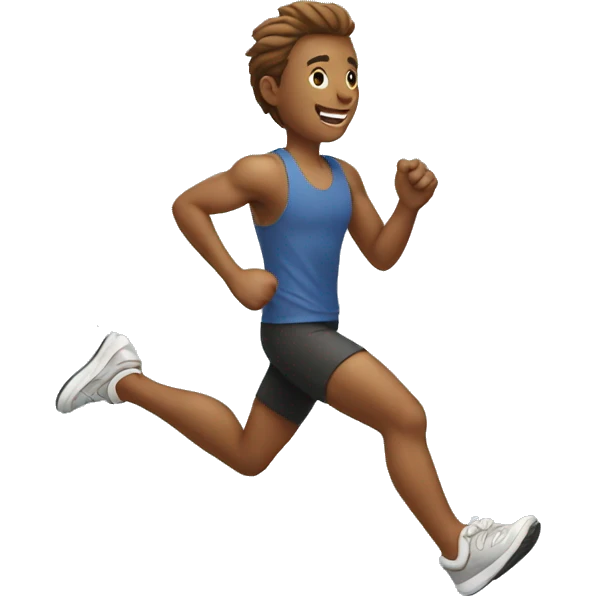 running down the road emoji