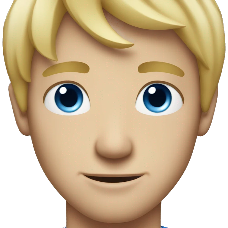 Blonde guy with blue eyes emoji