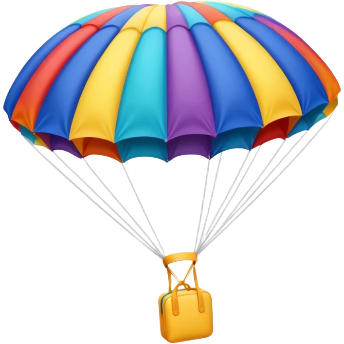 colorful parachute emoji
