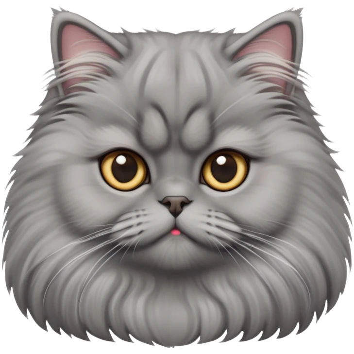 cinematic-adorable-big-eyed-fluffy-grey-persian-cat-portrait-emoji,-head-tilted-playfully-with-a-sweet-expression,-fluffy-grey-fur,-simplified-yet-irresistibly-cute-features-with-large,-expr emoji