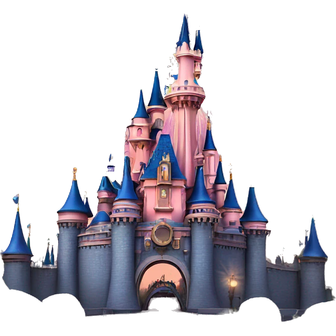 Disneyland paris castle with fireworks emoji