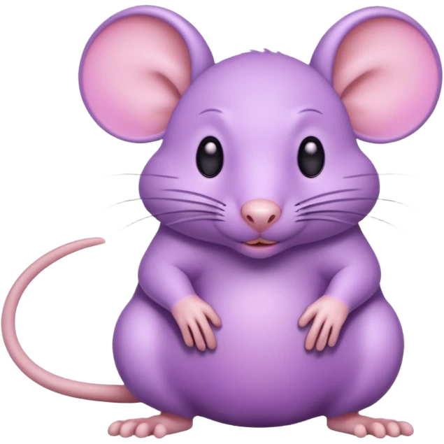 Purple rat with big feet emoji