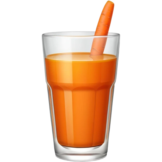 a glass of carrot juice, simple, clear emoji