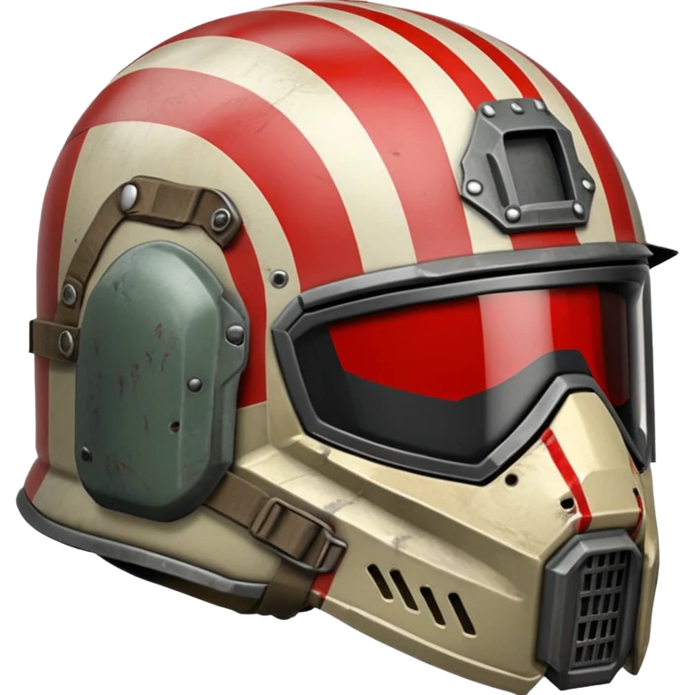 helmet with red stripes inspired by Killa from Escape from Tarkov emoji