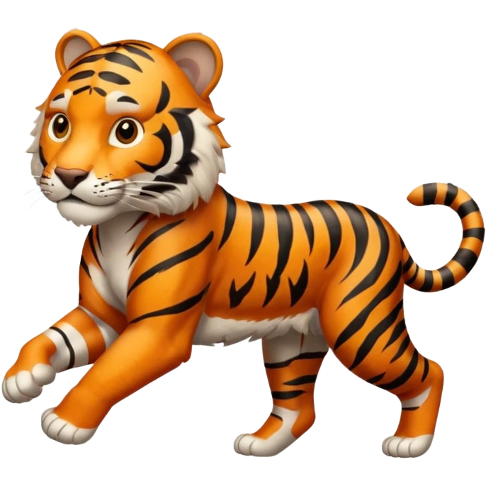 High resolution of a runnig tigar emoji
