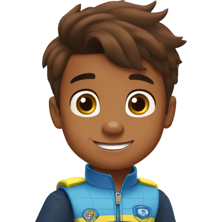 young buzzed hair black boy paw patrol emoji