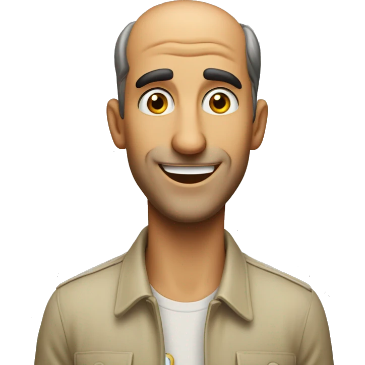Smiling Italian man have a surprised emoji