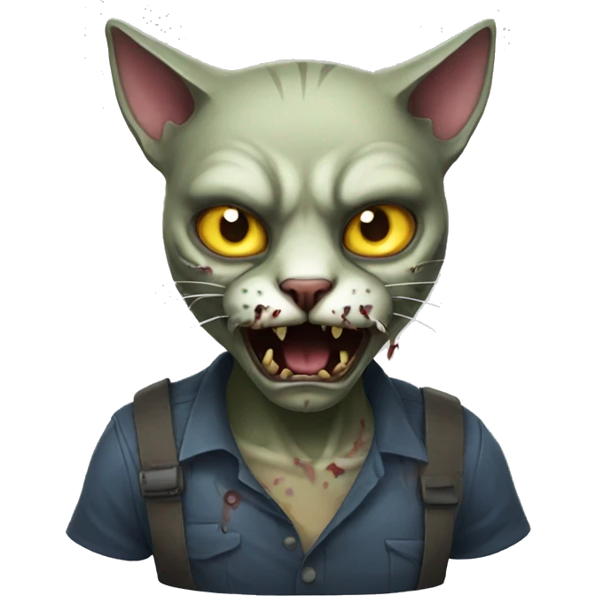 Cat zombie emoji