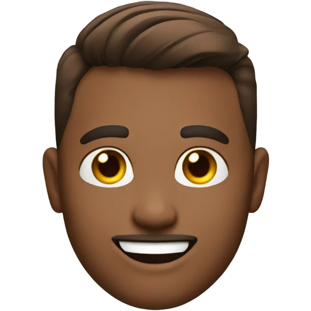 smiling man with short brown low taper fade emoji