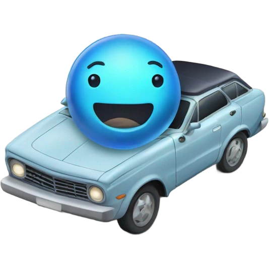 planet neptune in a car emoji