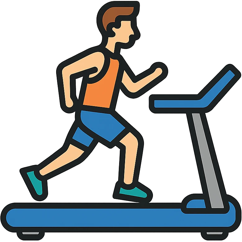 sportsman running on thr treadmill emoji