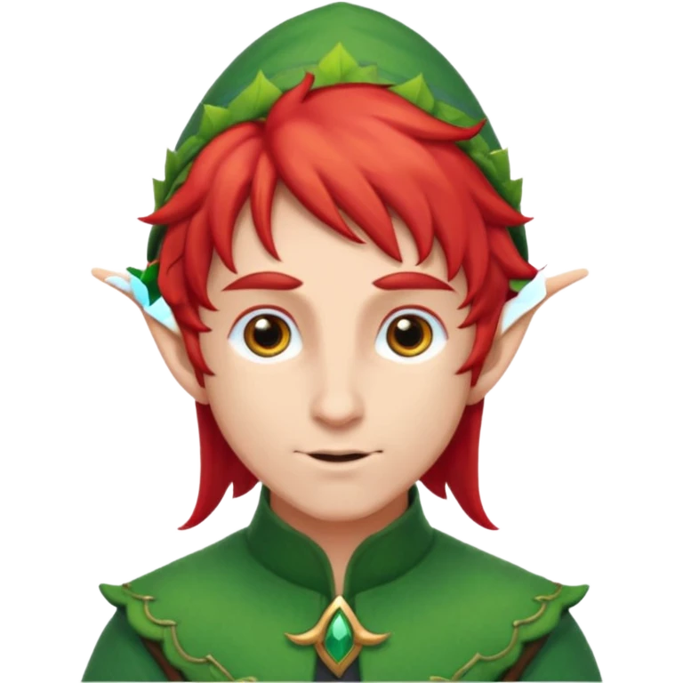 Fantasy elf male red hair  emoji
