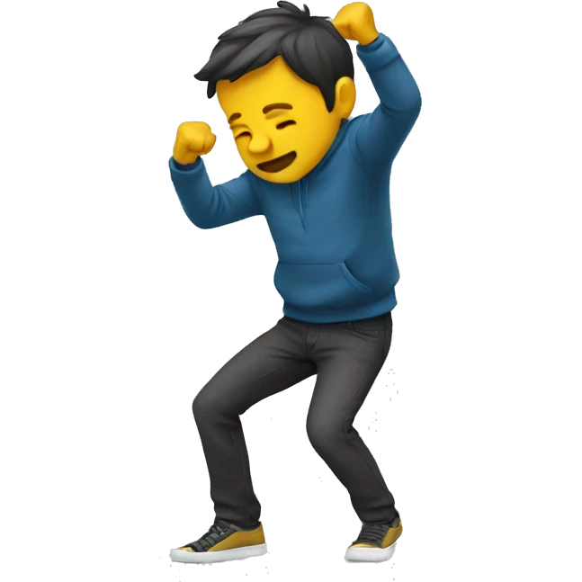 Homme faisant un dab emoji
